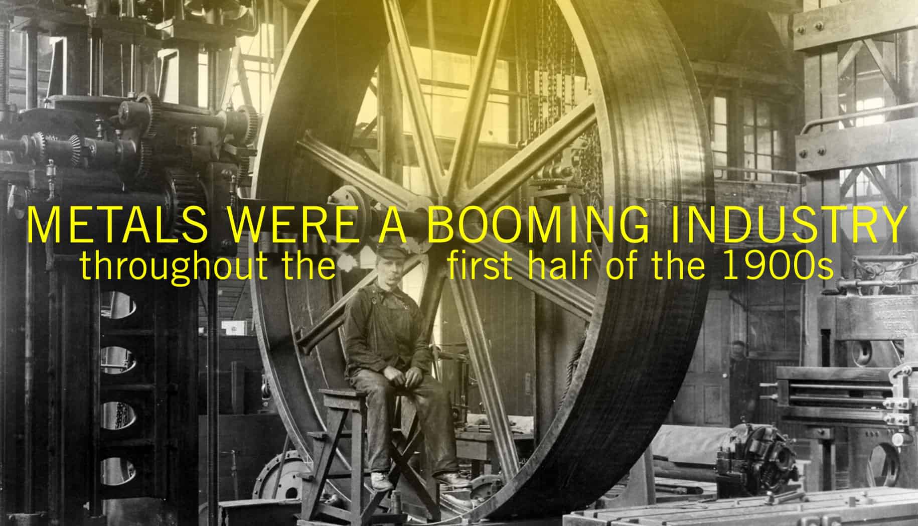 Regional recycling start in the 1900s when the metals industry starts