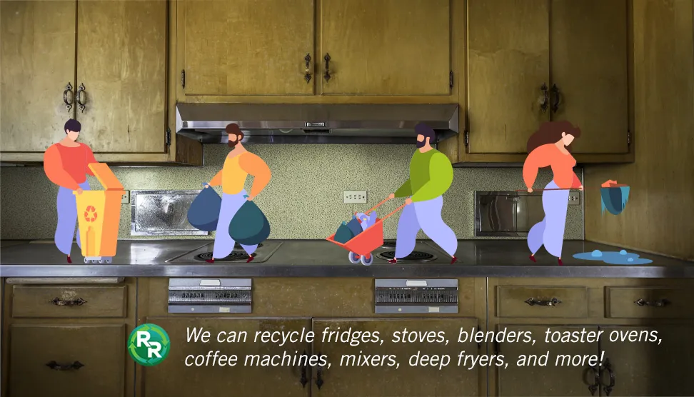 Regional Recycling Recycle fridges stoves blenders toaster ovens coffee machines mixers deep fryers