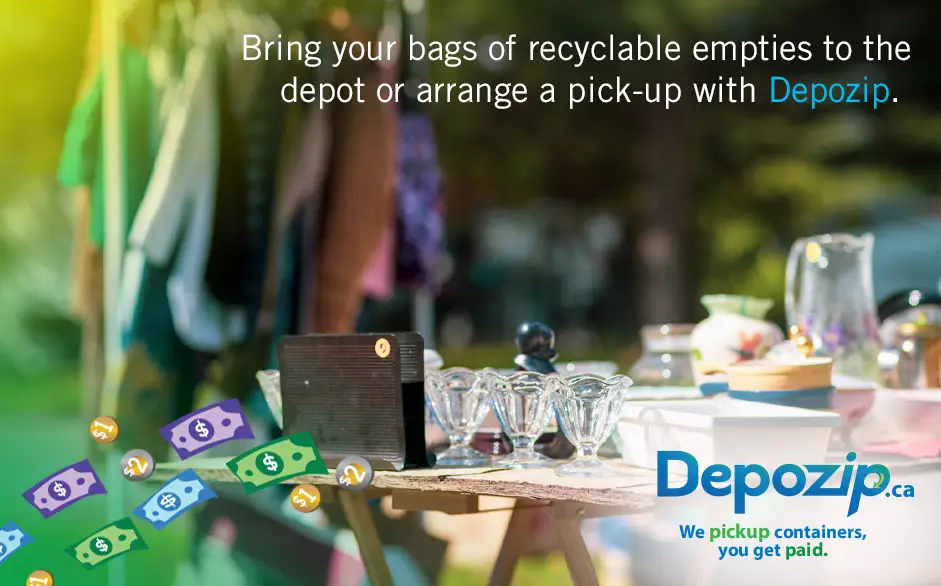 Bring your bags of recyclable-empties to the depot or arrange a pickup with depozip
